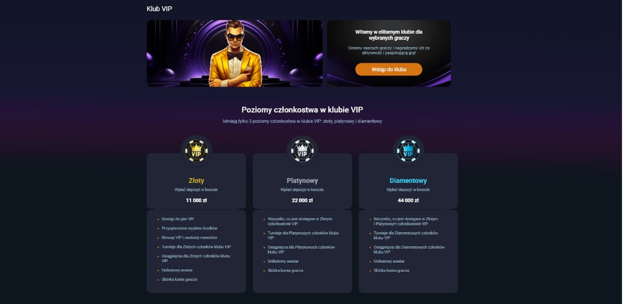 Klub VIP w kasynie VOX